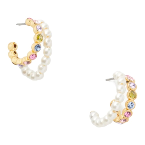 Kate Spade Pearl Caviar Double Huggies
